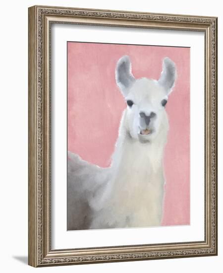 Llama on Pink-Kimberly Allen-Framed Art Print