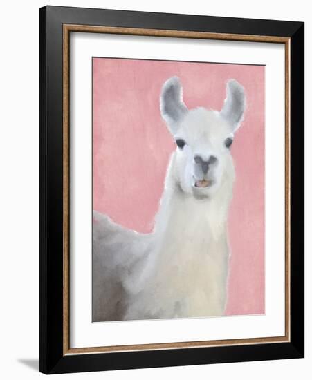 Llama on Pink-Kimberly Allen-Framed Art Print