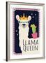 Llama Queen-ND Art-Framed Art Print