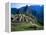 Llama Rests Overlooking Ruins of Machu Picchu in the Andes Mountains, Peru-Jim Zuckerman-Framed Premier Image Canvas