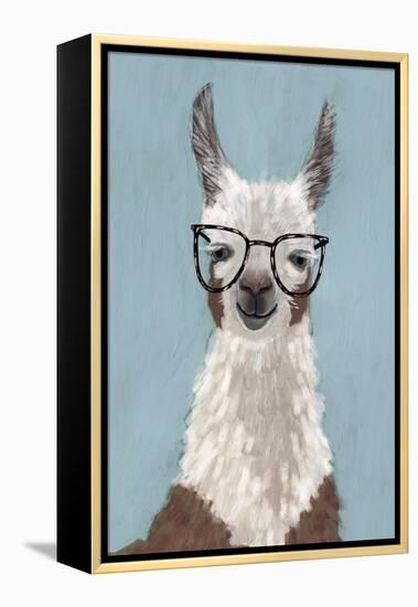 Llama Specs I-Victoria Borges-Framed Stretched Canvas