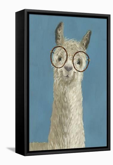 Llama Specs III-Victoria Borges-Framed Stretched Canvas