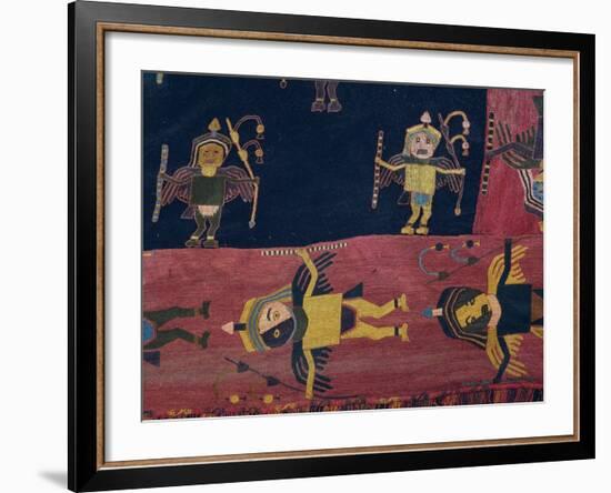 Llama Wool Fabric Used to Wrap Mummies, Paracas Culture-null-Framed Giclee Print