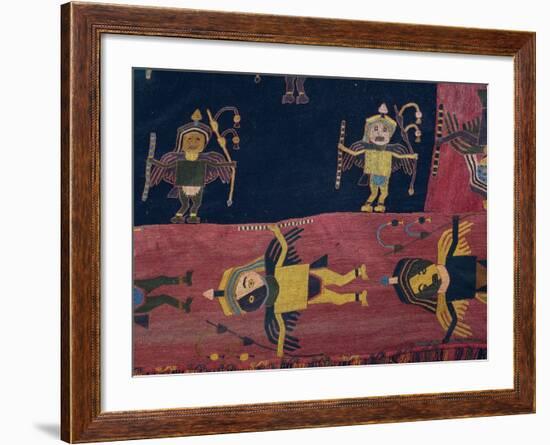 Llama Wool Fabric Used to Wrap Mummies, Paracas Culture-null-Framed Giclee Print