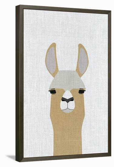 Llama-Annie Bailey Art-Framed Stretched Canvas