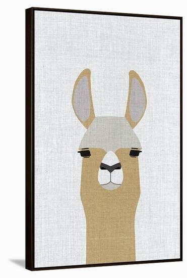 Llama-Annie Bailey Art-Framed Stretched Canvas