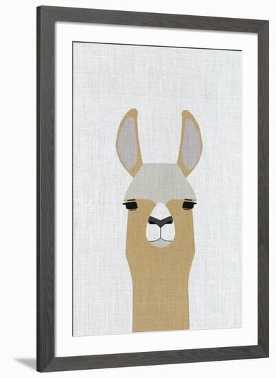Llama-Annie Bailey Art-Framed Premium Giclee Print