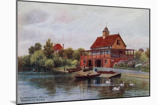 Llandrindod Wells, Boat House on Lake-Alfred Robert Quinton-Mounted Giclee Print