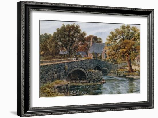 Llanystrumwdy Bridge, Nr. Criccieth-Alfred Robert Quinton-Framed Giclee Print