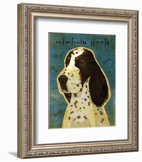 Llewellin Setter-John W^ Golden-Framed Art Print