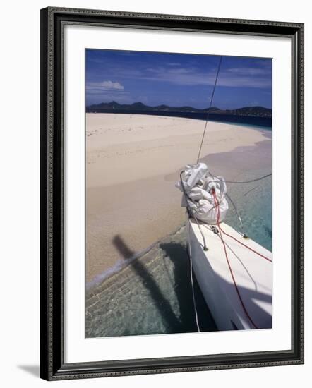 Llewelyn's Charter Trimaran, Buck Island, St. Croix, US Virgin Islands-Alison Jones-Framed Photographic Print