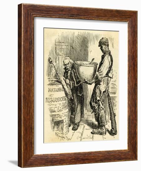 Lloyd George and Miners-F H Townsend-Framed Art Print