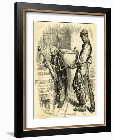 Lloyd George and Miners-F H Townsend-Framed Art Print