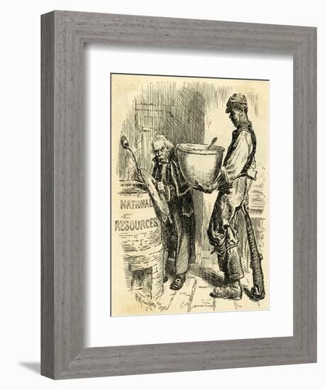 Lloyd George and Miners-F H Townsend-Framed Art Print