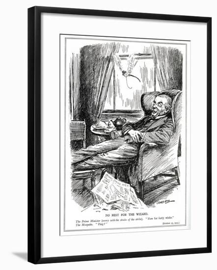 Lloyd George Is Prevented from Resting by the Difficulties Caused by Industrial Unrest in Britain…-Leonard Raven-hill-Framed Giclee Print