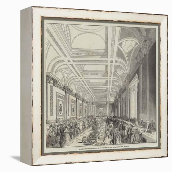 Lloyd's Subscription Room, as it Appeared at the Entrance of Her Majesty-null-Framed Premier Image Canvas