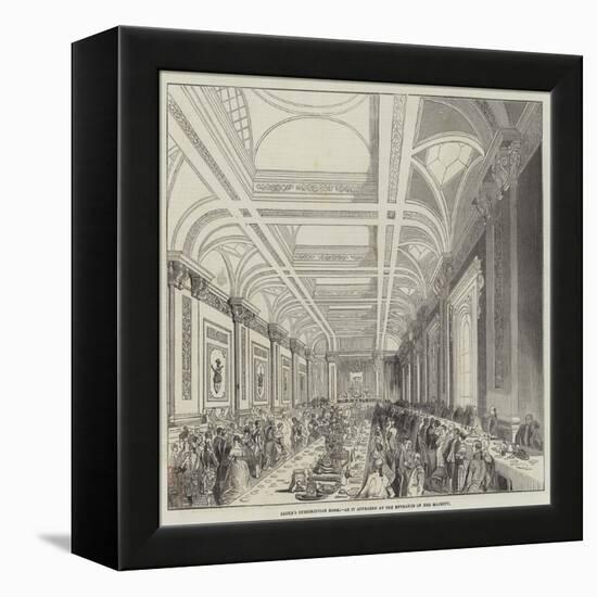 Lloyd's Subscription Room, as it Appeared at the Entrance of Her Majesty-null-Framed Premier Image Canvas