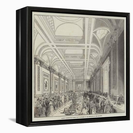 Lloyd's Subscription Room, as it Appeared at the Entrance of Her Majesty-null-Framed Premier Image Canvas