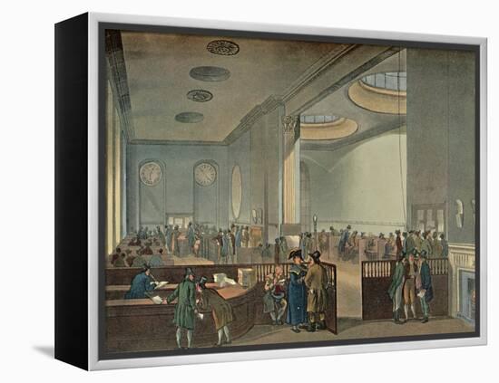 'Lloyd's Subscription Rooms As Seen By Rowlandson in 1800', 1928-Thomas Rowlandson-Framed Premier Image Canvas