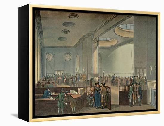 'Lloyd's Subscription Rooms As Seen By Rowlandson in 1800', 1928-Thomas Rowlandson-Framed Premier Image Canvas