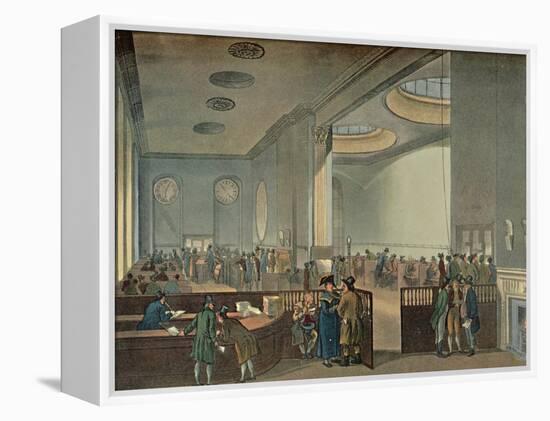 'Lloyd's Subscription Rooms As Seen By Rowlandson in 1800', 1928-Thomas Rowlandson-Framed Premier Image Canvas