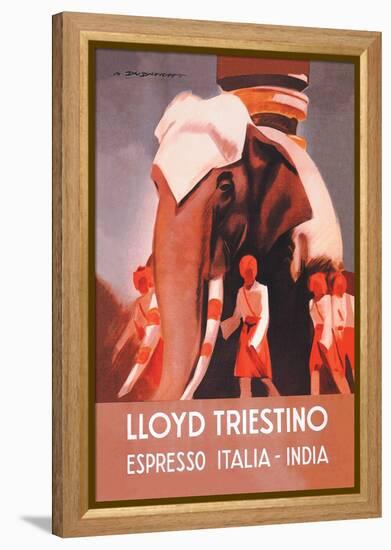 Lloyd Triestino Espresso Itali India-Marcello Dudovich-Framed Stretched Canvas