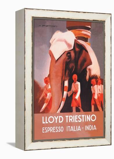 Lloyd Triestino Espresso Itali India-Marcello Dudovich-Framed Stretched Canvas