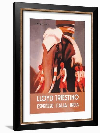 Lloyd Triestino Espresso Itali India-Marcello Dudovich-Framed Art Print