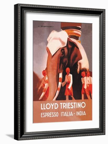 Lloyd Triestino Espresso Itali India-Marcello Dudovich-Framed Art Print