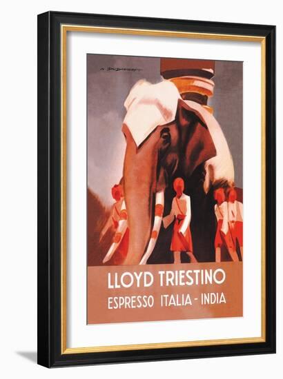 Lloyd Triestino Espresso Itali India-Marcello Dudovich-Framed Art Print