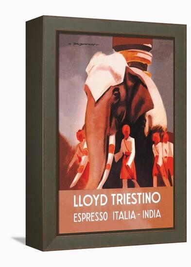 Lloyd Triestino Espresso Itali India-Marcello Dudovich-Framed Stretched Canvas