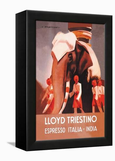 Lloyd Triestino Espresso Itali India-Marcello Dudovich-Framed Stretched Canvas