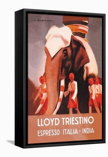 Lloyd Triestino Espresso Itali India-Marcello Dudovich-Framed Stretched Canvas