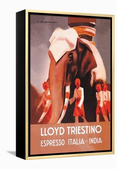 Lloyd Triestino Espresso Itali India-Marcello Dudovich-Framed Stretched Canvas