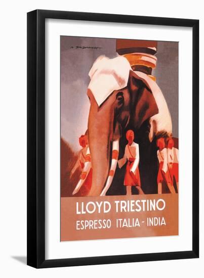 Lloyd Triestino Espresso Itali India-Marcello Dudovich-Framed Premium Giclee Print