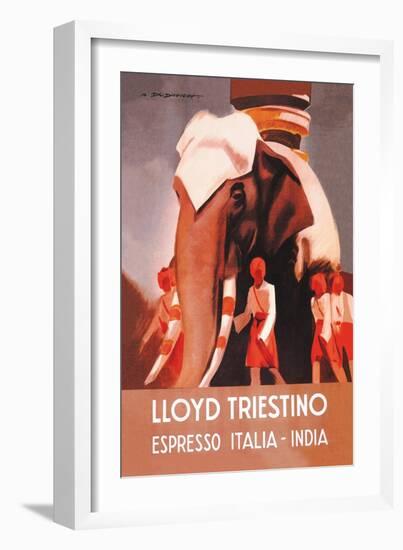 Lloyd Triestino Espresso Itali India-Marcello Dudovich-Framed Premium Giclee Print