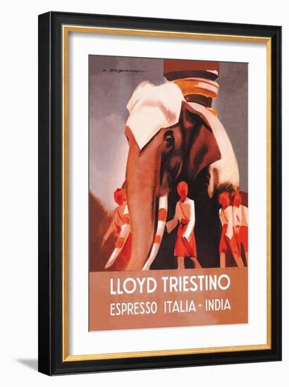 Lloyd Triestino Espresso Itali India-Marcello Dudovich-Framed Premium Giclee Print