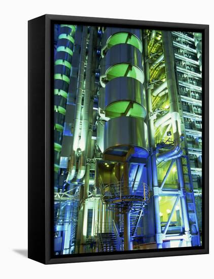 Lloyds Building at Night, City of London, London, England, United Kingdom, Europe-Lee Frost-Framed Premier Image Canvas