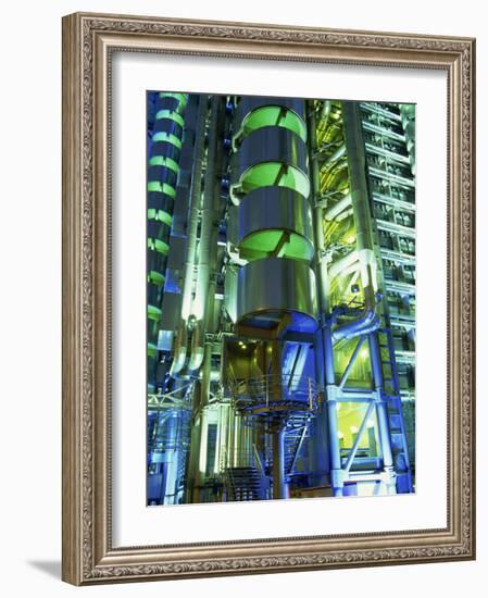 Lloyds Building at Night, City of London, London, England, United Kingdom, Europe-Lee Frost-Framed Photographic Print