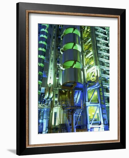 Lloyds Building at Night, City of London, London, England, United Kingdom, Europe-Lee Frost-Framed Photographic Print