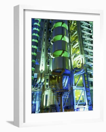 Lloyds Building at Night, City of London, London, England, United Kingdom, Europe-Lee Frost-Framed Photographic Print