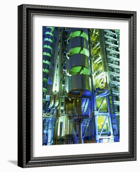 Lloyds Building at Night, City of London, London, England, United Kingdom, Europe-Lee Frost-Framed Photographic Print