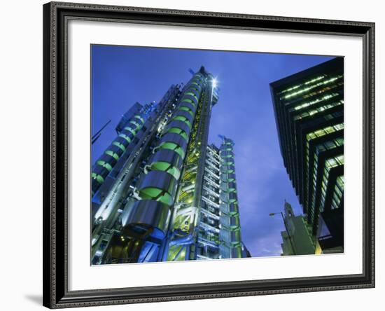 Lloyds Building at Night, City of London, London-Lee Frost-Framed Photographic Print