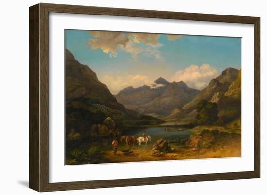 Llyn Nantlle, North Wales, C.1777-George the Elder Barret-Framed Giclee Print