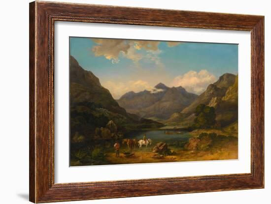 Llyn Nantlle, North Wales, C.1777-George the Elder Barret-Framed Giclee Print