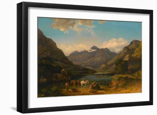 Llyn Nantlle, North Wales, C.1777-George the Elder Barret-Framed Giclee Print