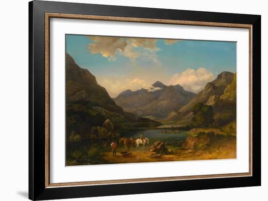 Llyn Nantlle, North Wales, C.1777-George the Elder Barret-Framed Giclee Print