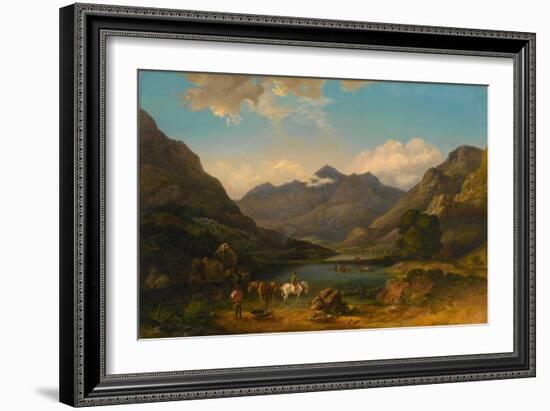 Llyn Nantlle, North Wales, C.1777-George the Elder Barret-Framed Giclee Print