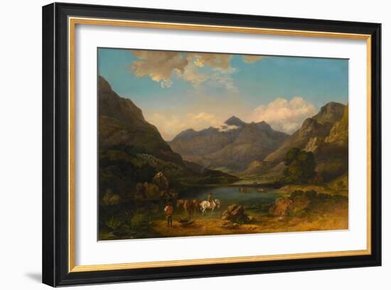 Llyn Nantlle, North Wales, C.1777-George the Elder Barret-Framed Giclee Print