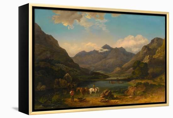 Llyn Nantlle, North Wales, C.1777-George the Elder Barret-Framed Premier Image Canvas